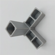 3D3 Winkel mit Abgang für Alurohr 25x25x2,0mm