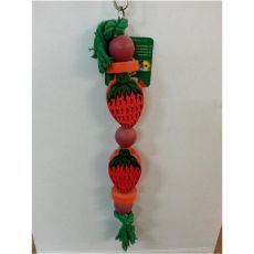 Spielseil Holz, Fruchtdesign, 45 cm