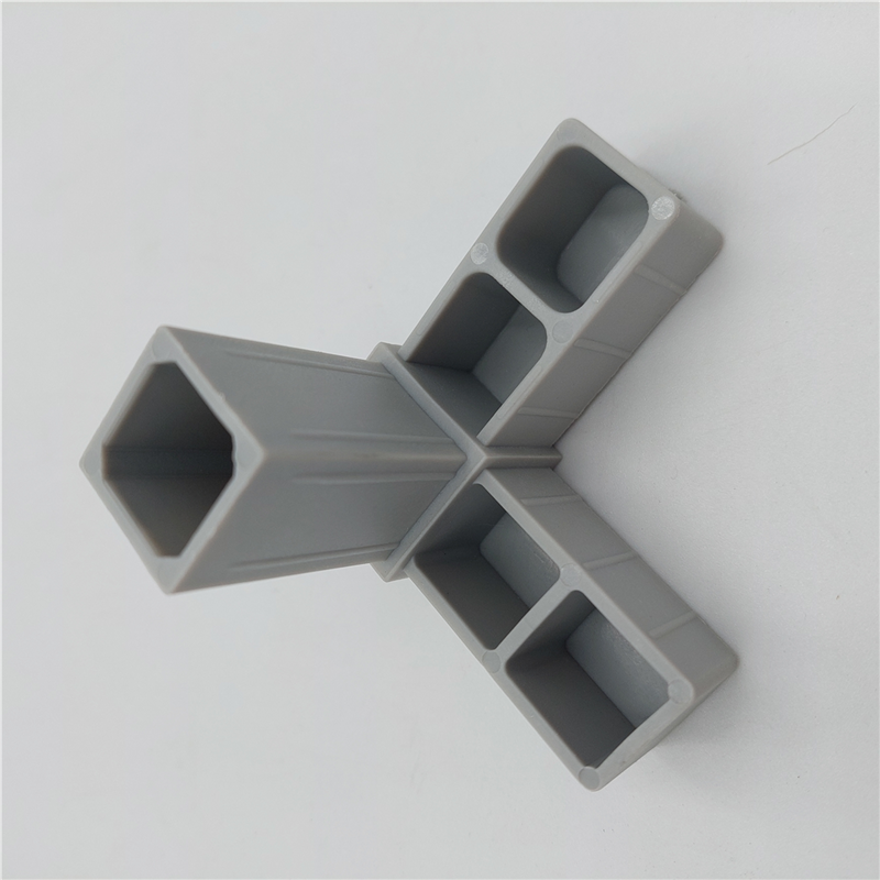 Steckverbinder 3D3 Winkel mit Abgang für Alurohr 25x25x2,0mm