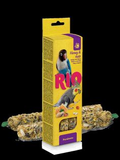 RIO Sticks für Großsittiche mit Honig und Nüssen, 2x75 g