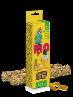 RIO Sticks für Wellensittiche und exotische Vögel mit tropischen Früchten, 2x40 g