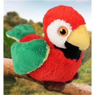 Stofftier Papagei sitzend 21 cm